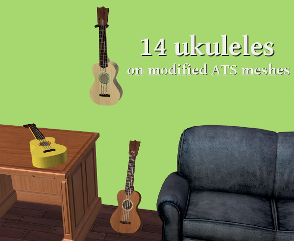 3 ukulele meshes. This is basically my living room.