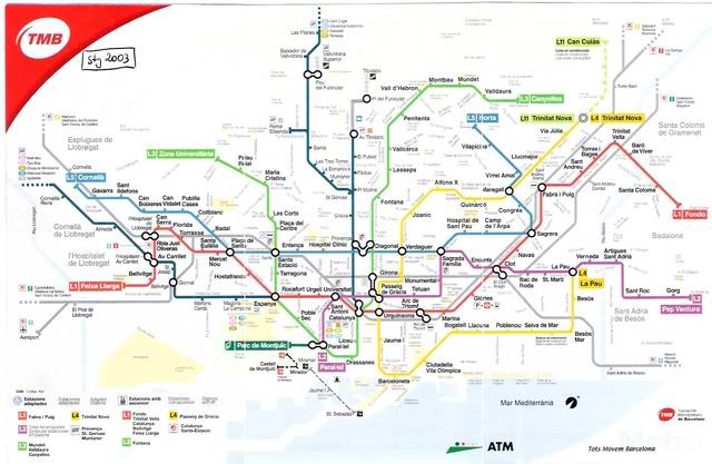 Barcelona Underground Map