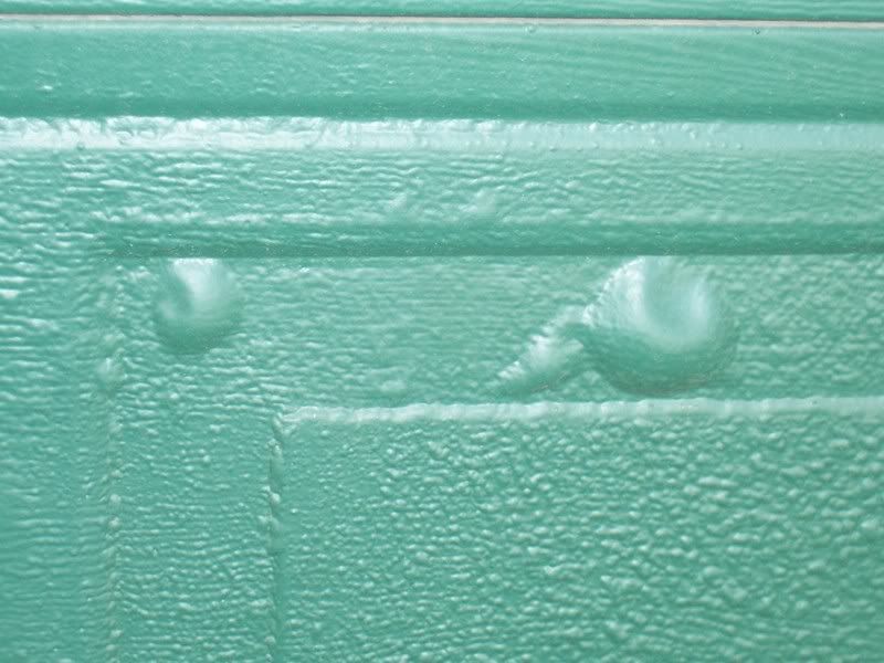 Garage door paint bubbling/peeling after 2 yrs