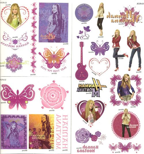 Hannah Montana Tattoos 50 pce Party Favours Gift NEW (eBay item 220681588248 end time 08-Feb-11 18:34:30 AEDST) : Home