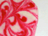 White chocolate raspberry swirl- 9" bamboo velour, organic wool backed pad
