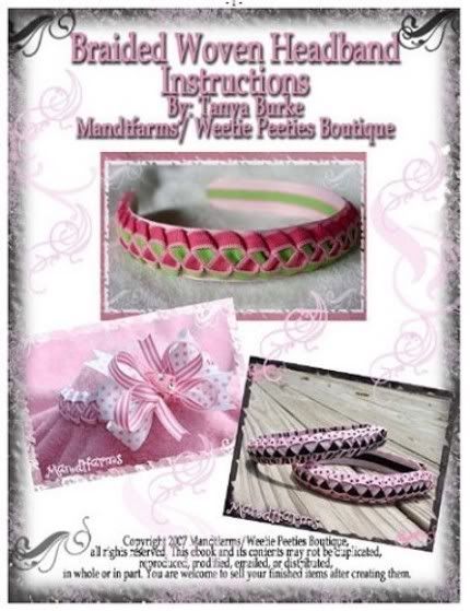 Braided+Ribbon+Headbands+Free+Instructions ... make "the 8 color woven Headband" using 8 color Ribbons- instructions