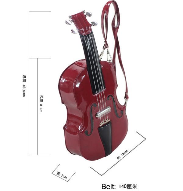 Women's violin Shape Handbag messenger Shoulder Bag Rare Stylish Unique