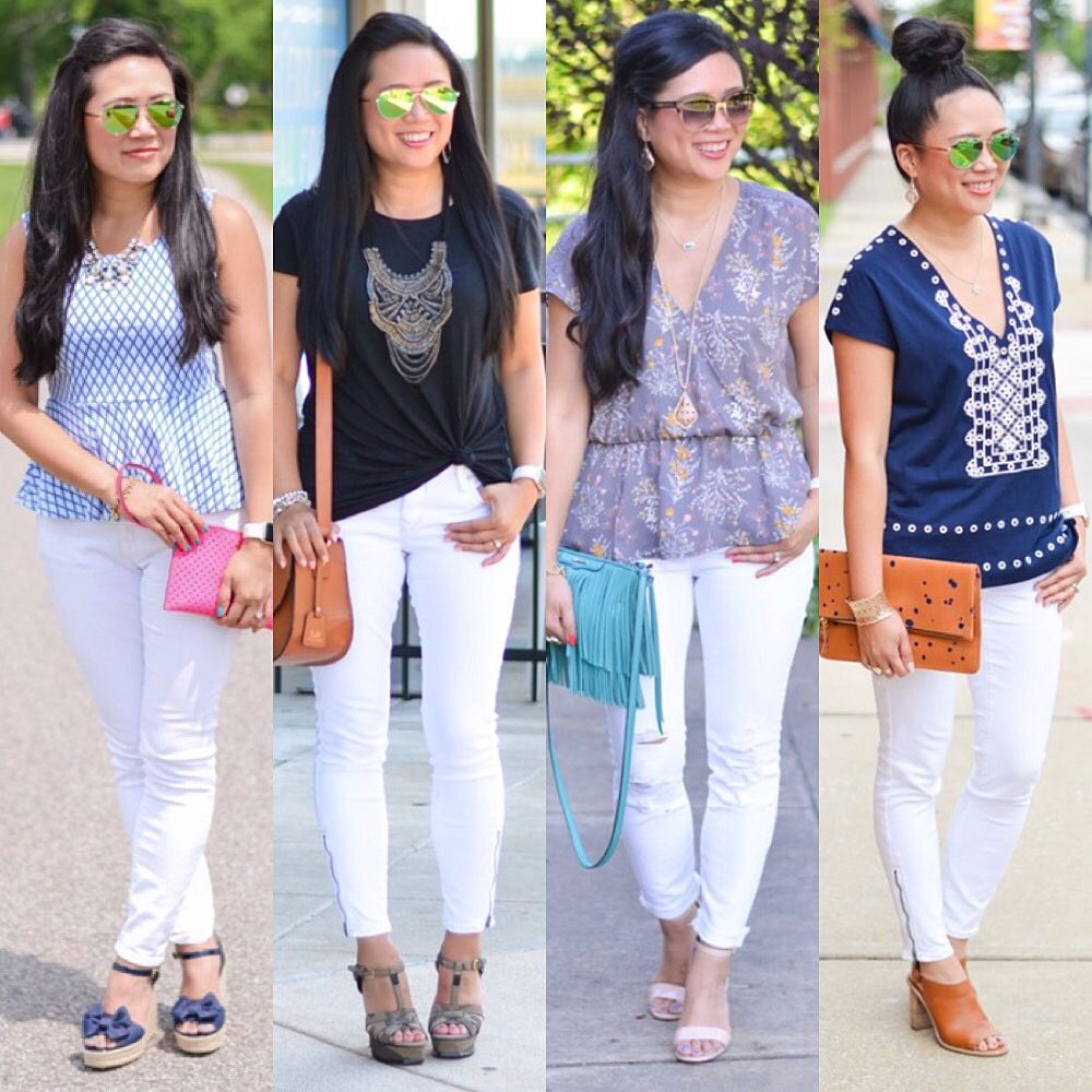 How to style white jeans for summer, Express white jean legging