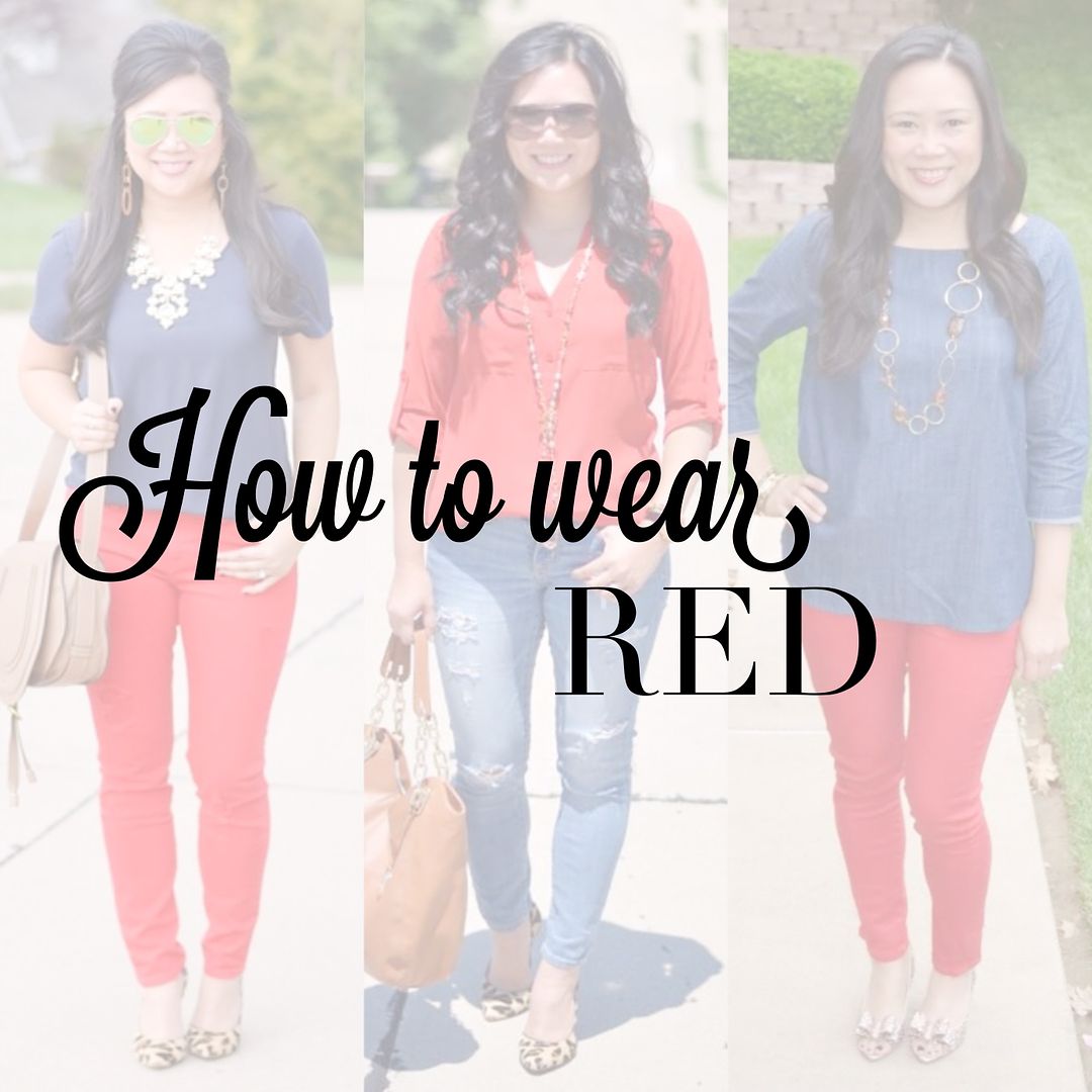 how to wear red, incorporating red into your outfits