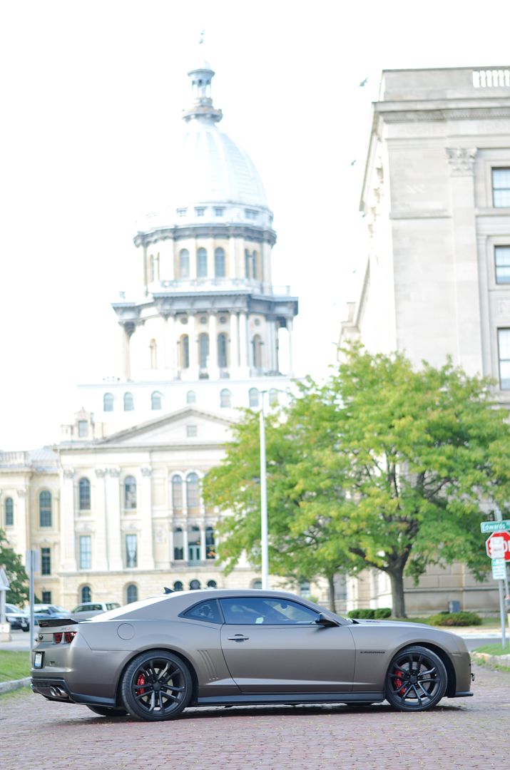 Springfield, IL, Illinois State Capitol, 2012 Camaro ZL1, 3M Charcoal Matte car wrap