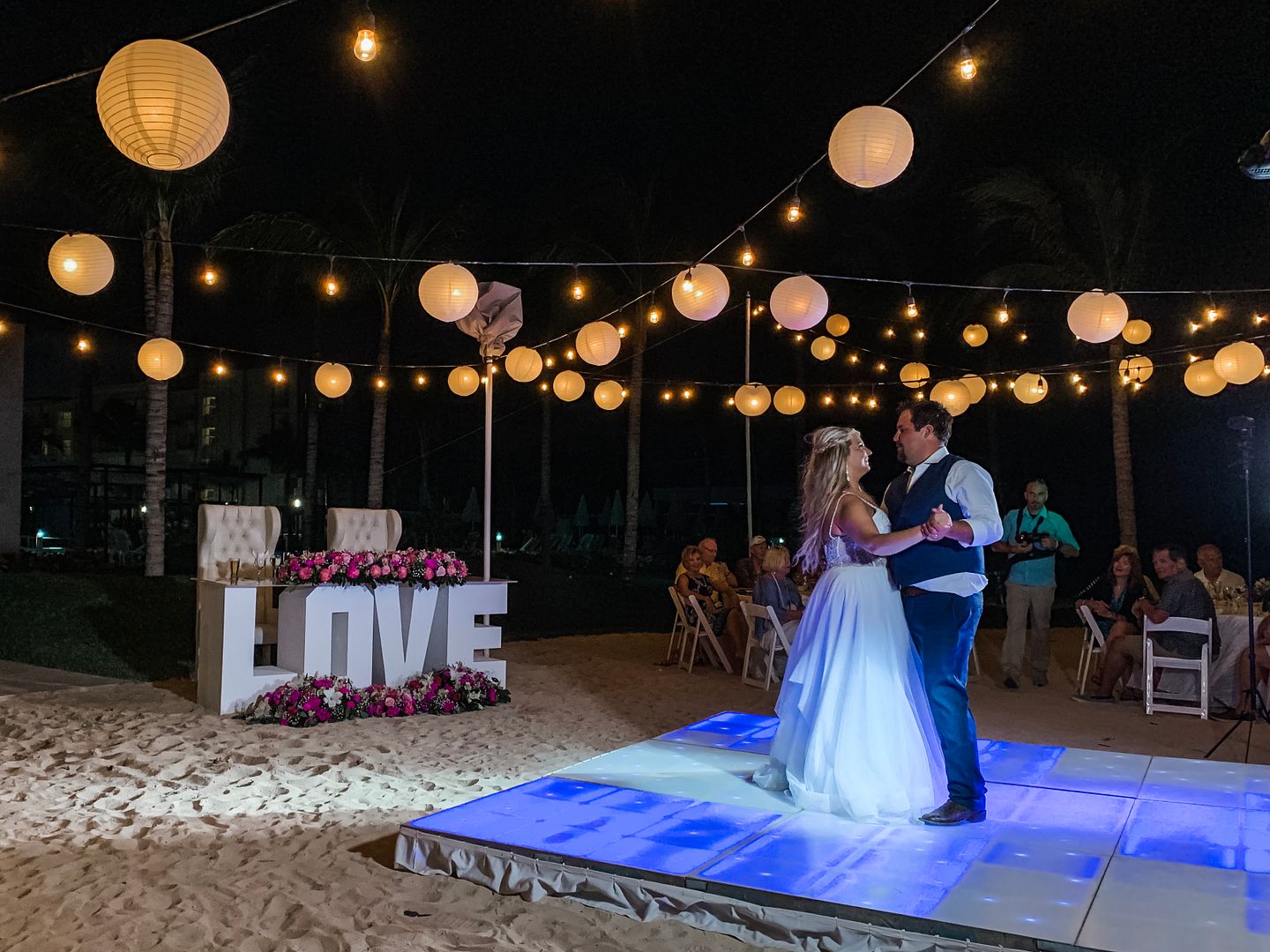 RIU Dunamar beach wedding reception Cancun