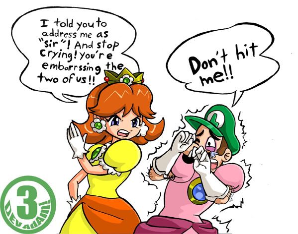 mario and luigi and peach and daisy. Peach Vs. Daisy!