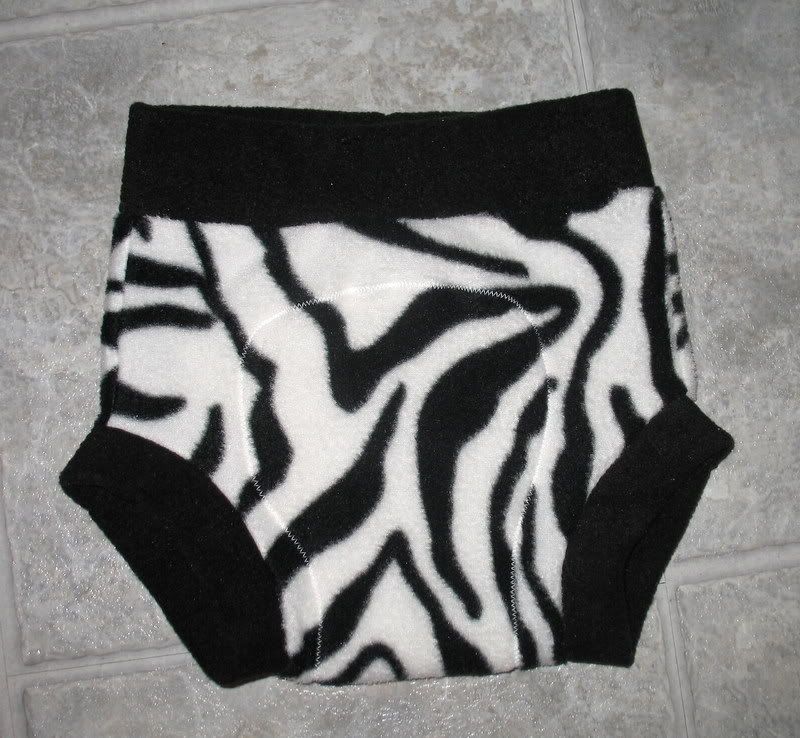 Zebra Print Custom Fleece Soaker Zebra Print Custom Fleece Soaker