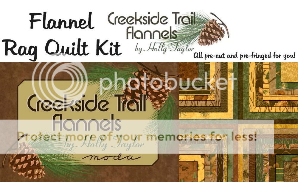 holly taylor s entire collection creekside trail flannel rag quilt kit 