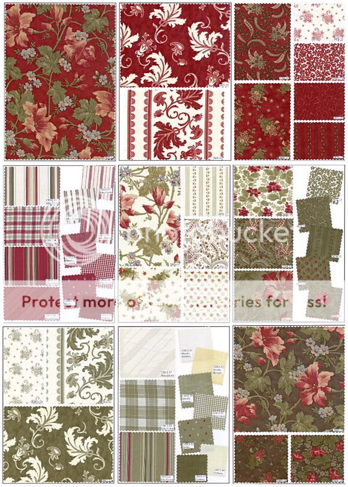 ROMAN HOLIDAY Moda 5 CHARM PACK Quilt Squares 3 SISTERS Fabric   Rare 