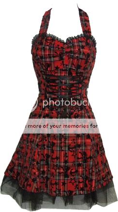 Hearts & Roses London Tartan Anchor Bow Tattoo Rockabilly Pin Up Punk 