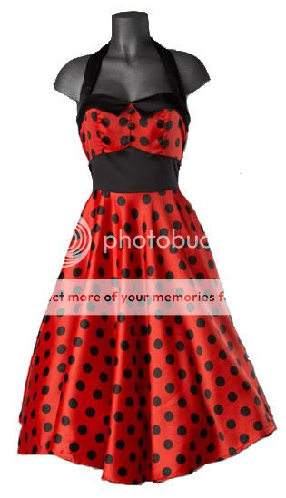 Hell Bunny Red Black Polka Dot Vera Swing Dress 50s Dance Rockabilly 