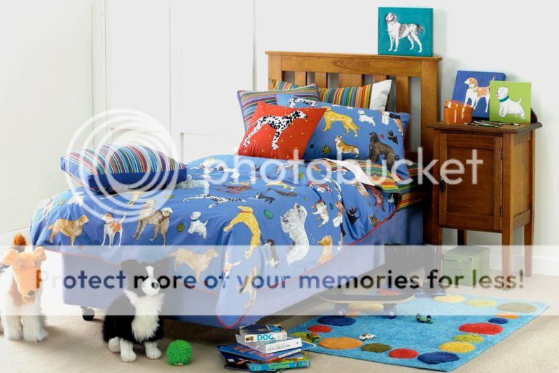   Club Dogs Puppies Blue Double King Single Quilt DOONA Cover Set