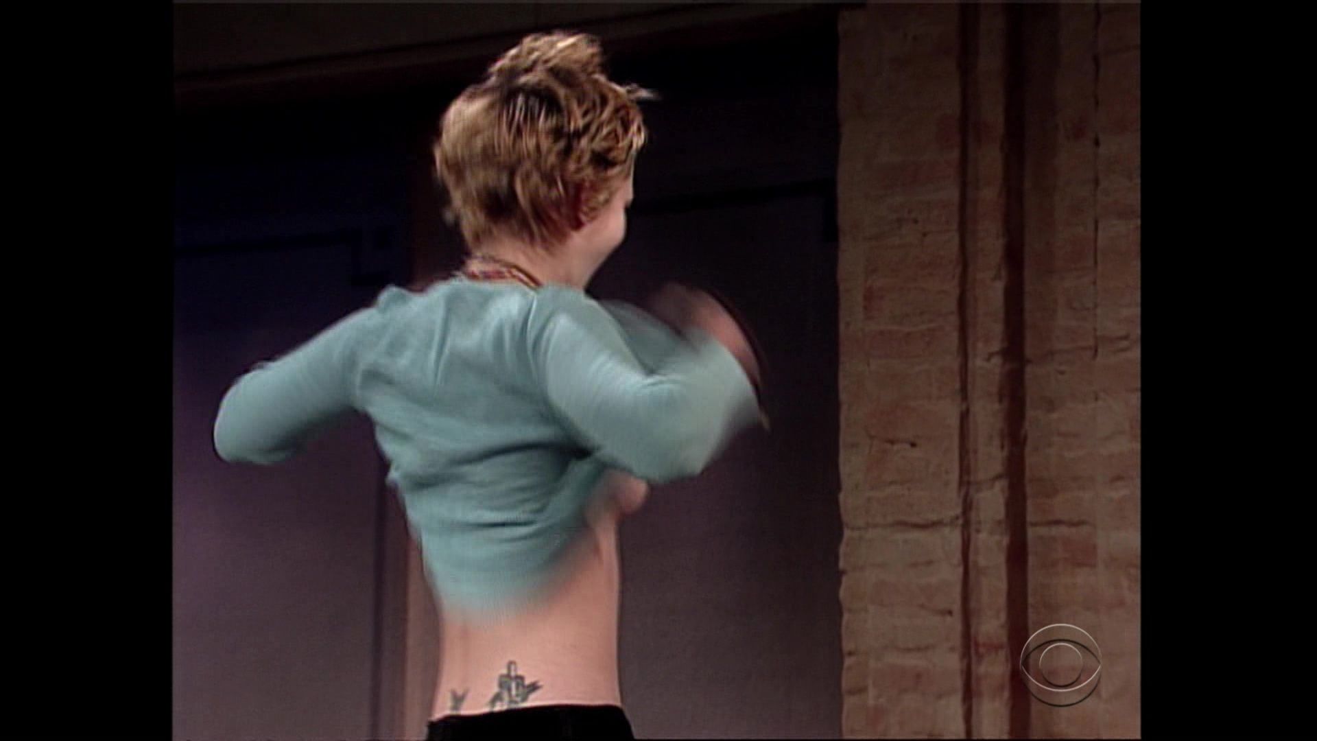 Drew barrymore flash david letterman