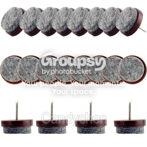 20x Furniture Table Chair Leg Floor Felt Pad Skid Glide Slide DIY Nail Protector | eBay