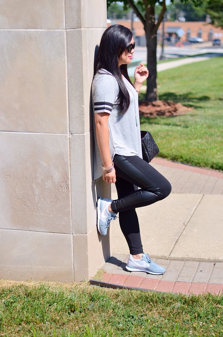 More Pieces of Me | St. Louis Fashion Blog: Hello Monday: Track tee and ...