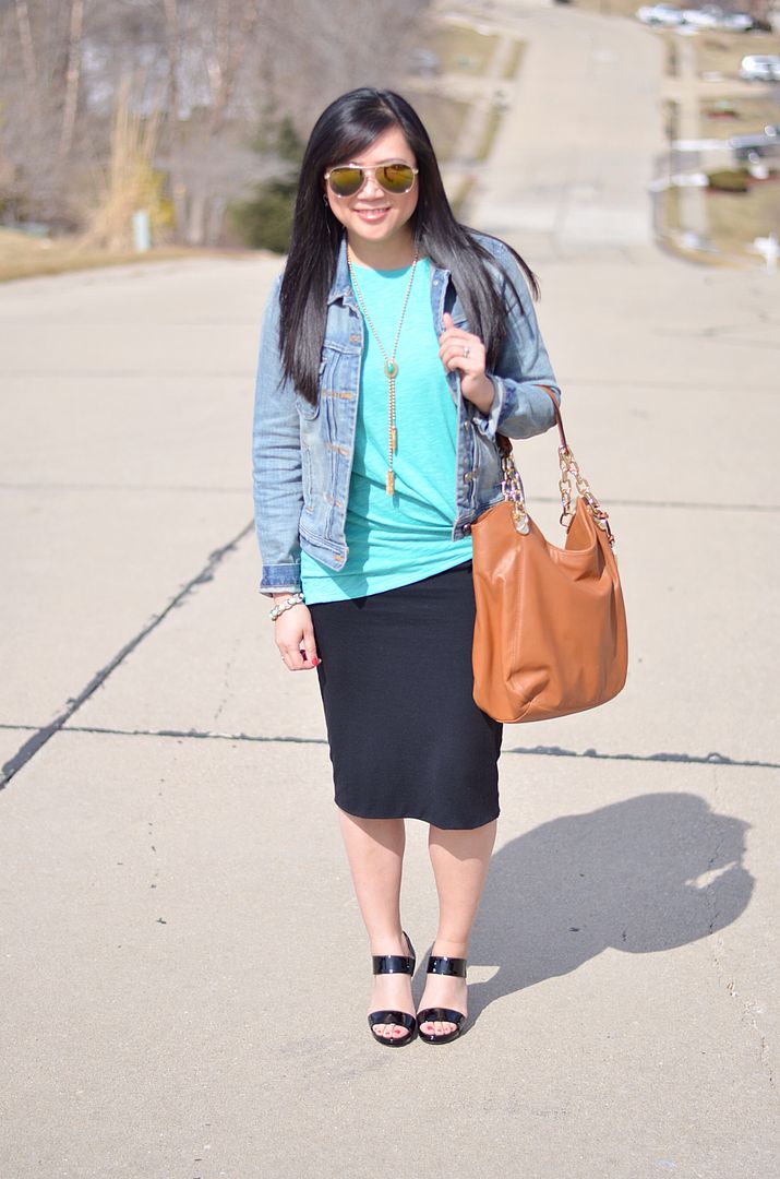 More Pieces of Me | St. Louis Fashion Blog: Turquoise + midi