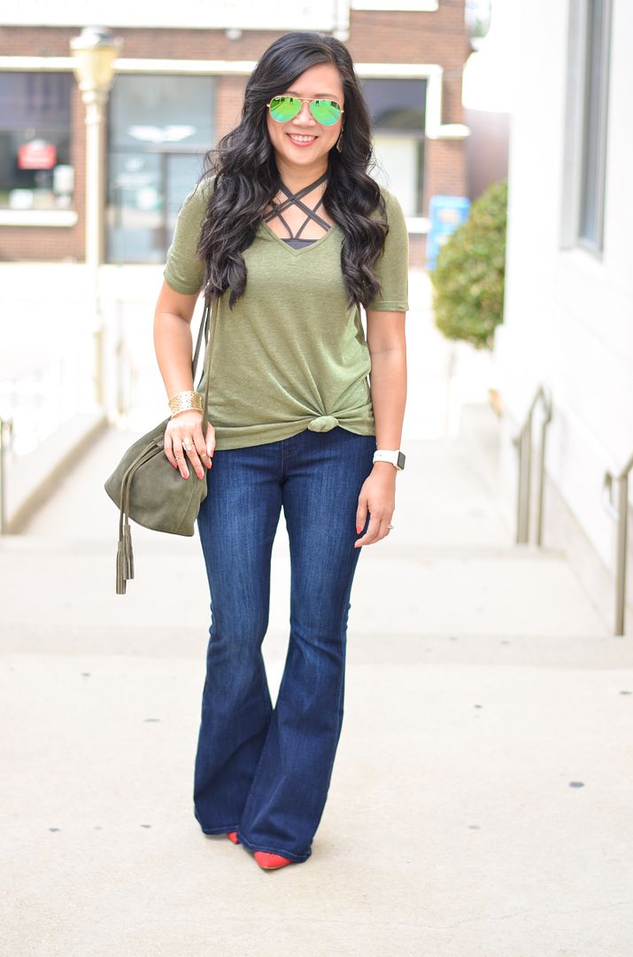 More Pieces of Me | St. Louis Fashion Blog: Flares and Kendra Scott polish