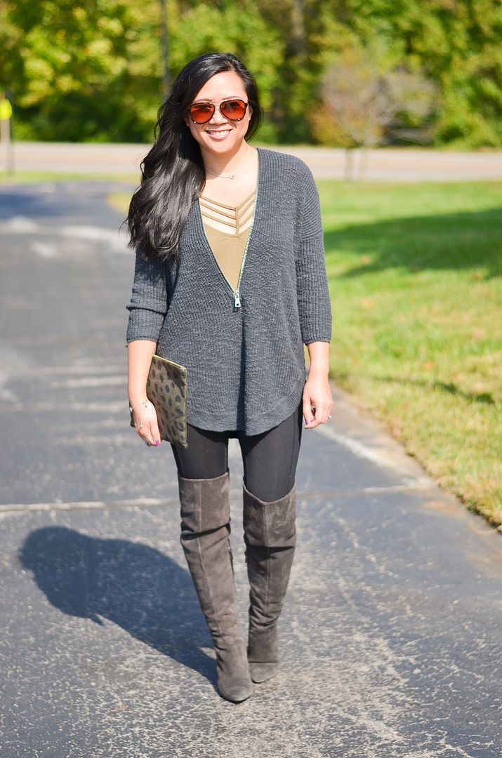 More Pieces of Me | St. Louis Fashion Blog: Zipper front pull-over