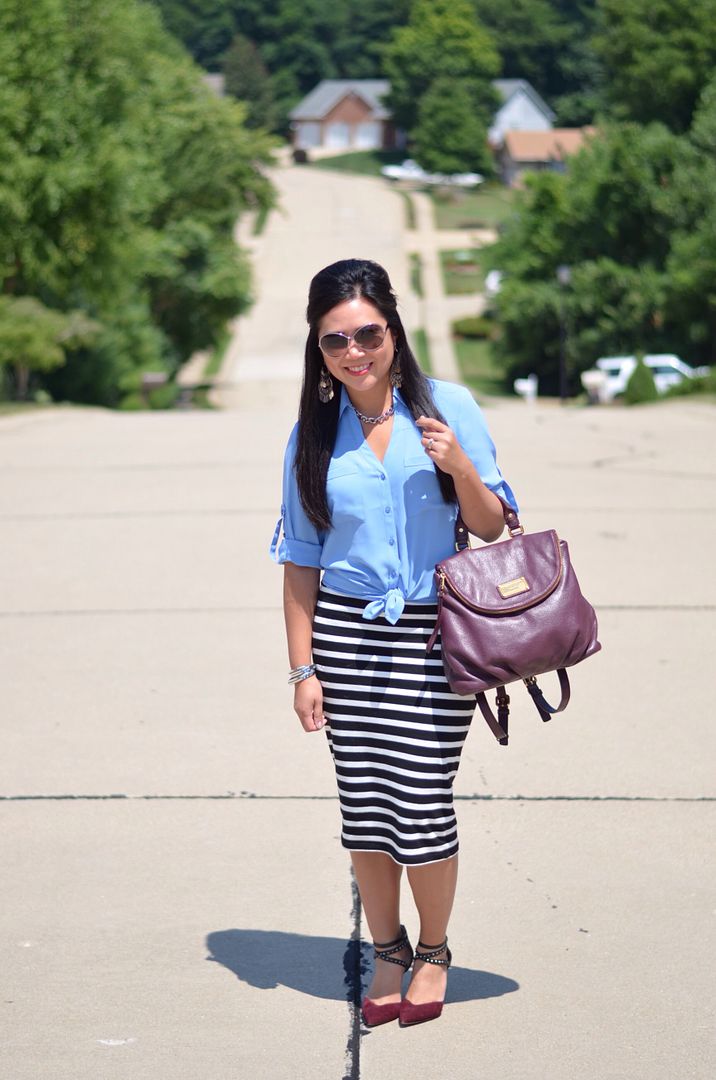 More Pieces of Me | St. Louis Fashion Blog: Wine, stripes, and blue