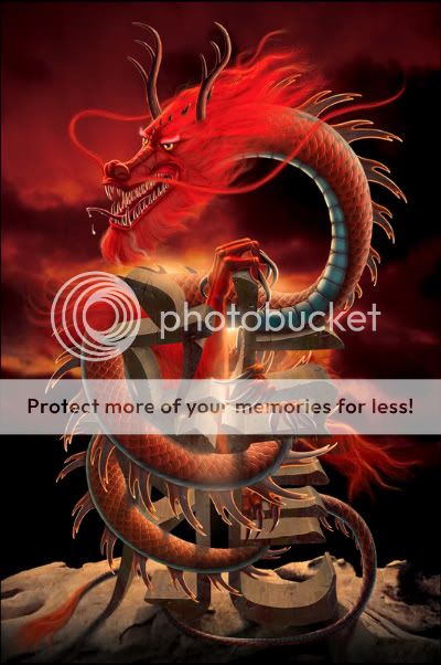 CHINESE RED CELESTIAL DRAGON BABY LOVE HAUNTED PENDANT  